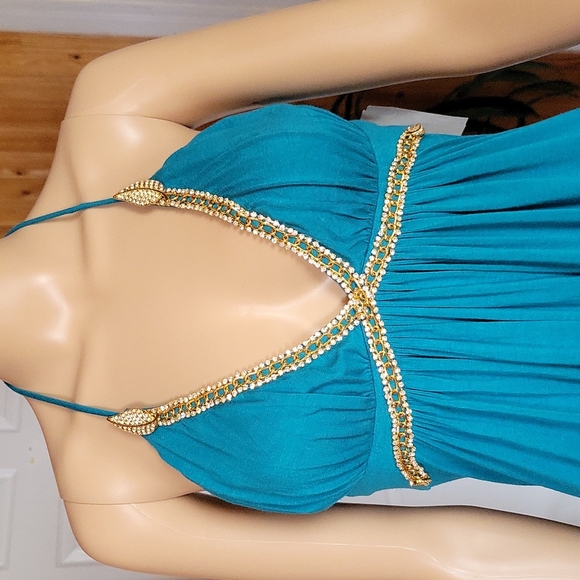 Sky Halter Mini Dress - Picture 2 of 6